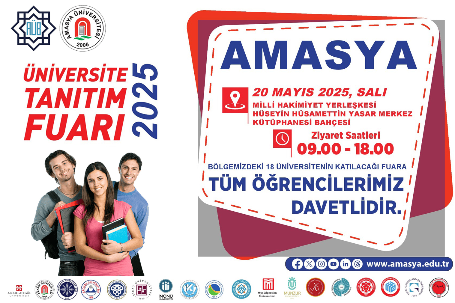Amasya Üniversitesi’nde “Üniversite Tanıtım Fuarı 2025” Düzenlenecek