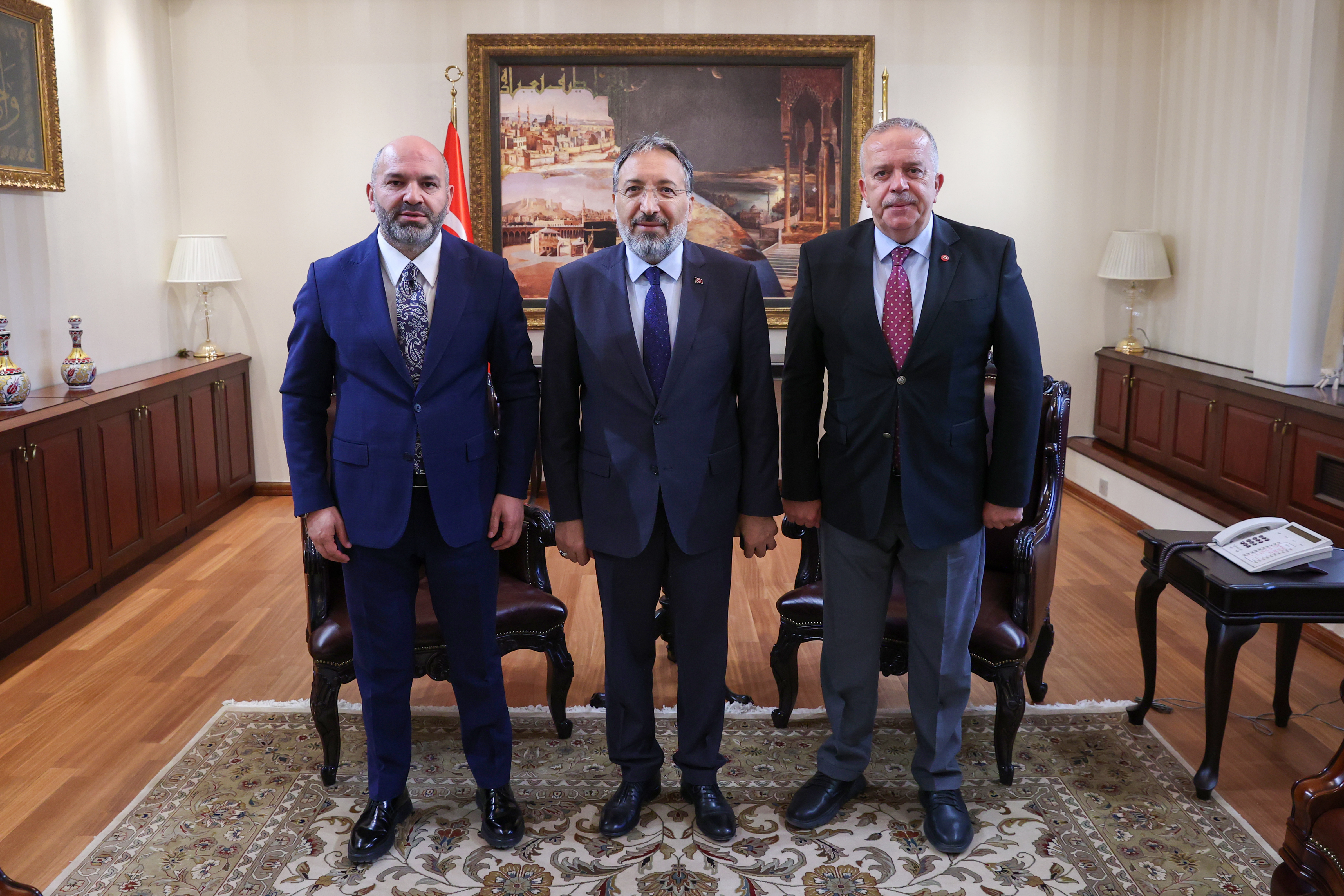 Rektör Turabi’den Diyanet İşleri Başkanı Arpaguş’a Tebrik Ziyareti